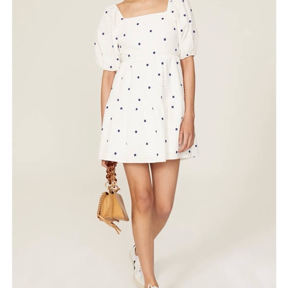 Rails Dresses & Skirts - Rails Selene Floral Embroidered Cotton Fit & Flare Dress size small